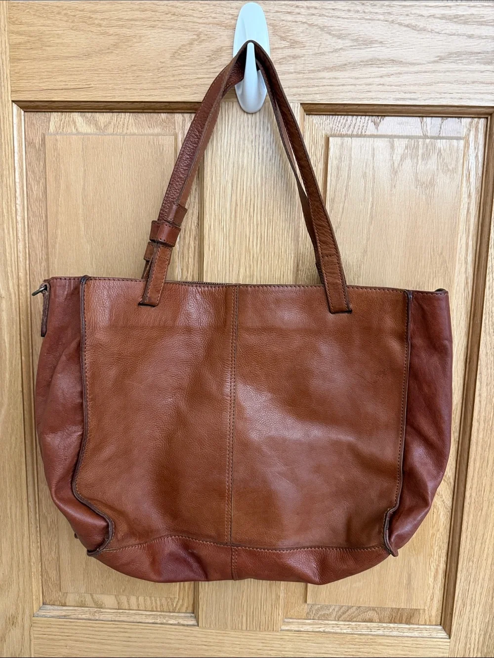 Classic Brown Leather Tote Bag